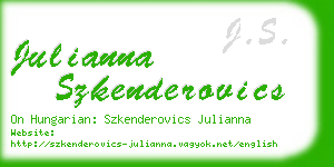 julianna szkenderovics business card